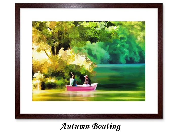 Autumn Boating Framed Print